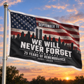 September 11 Memorial Flag - We Remember - Double-Sided Patriotic Remembrance Flag