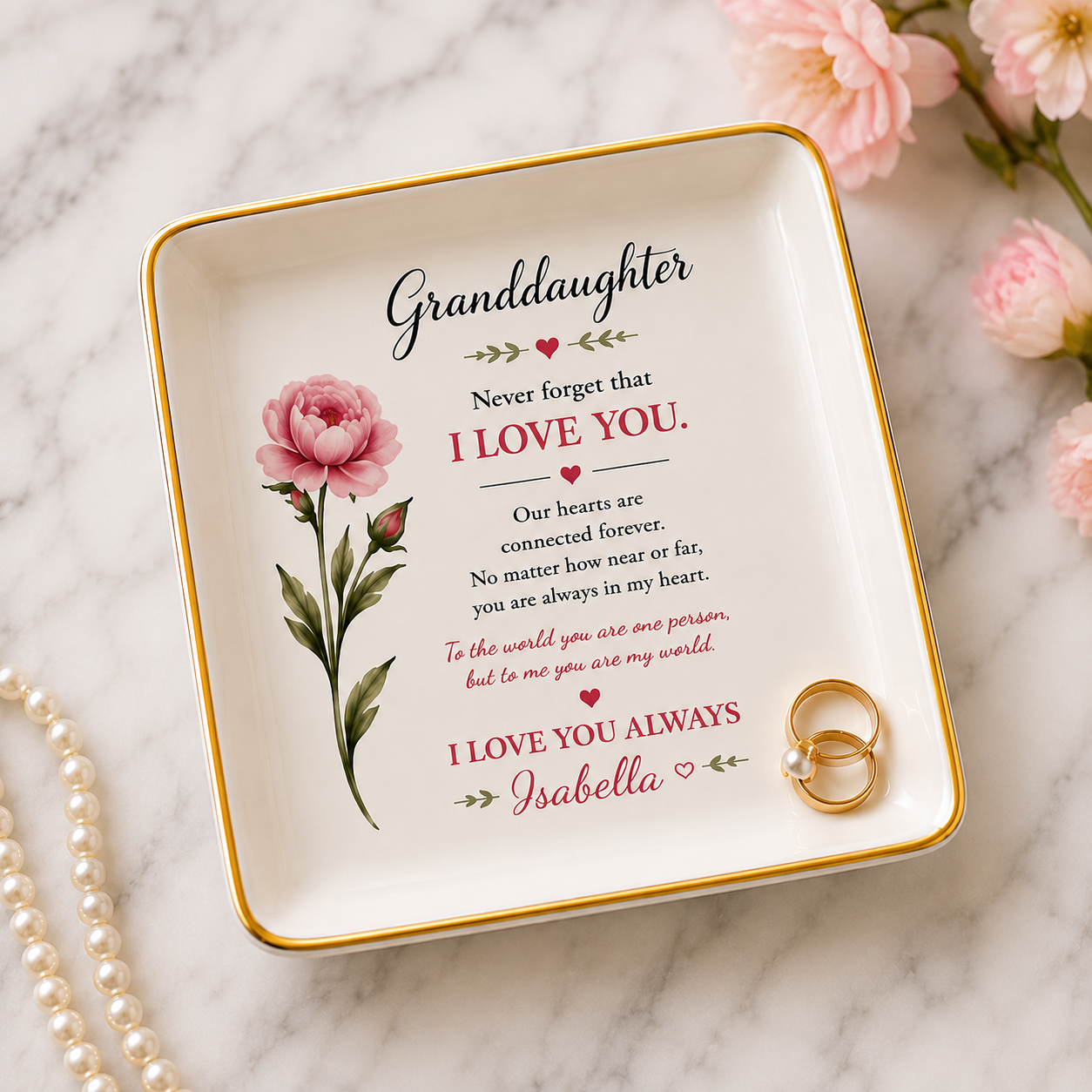 Granddaughter-Personalized Jewelry Dish