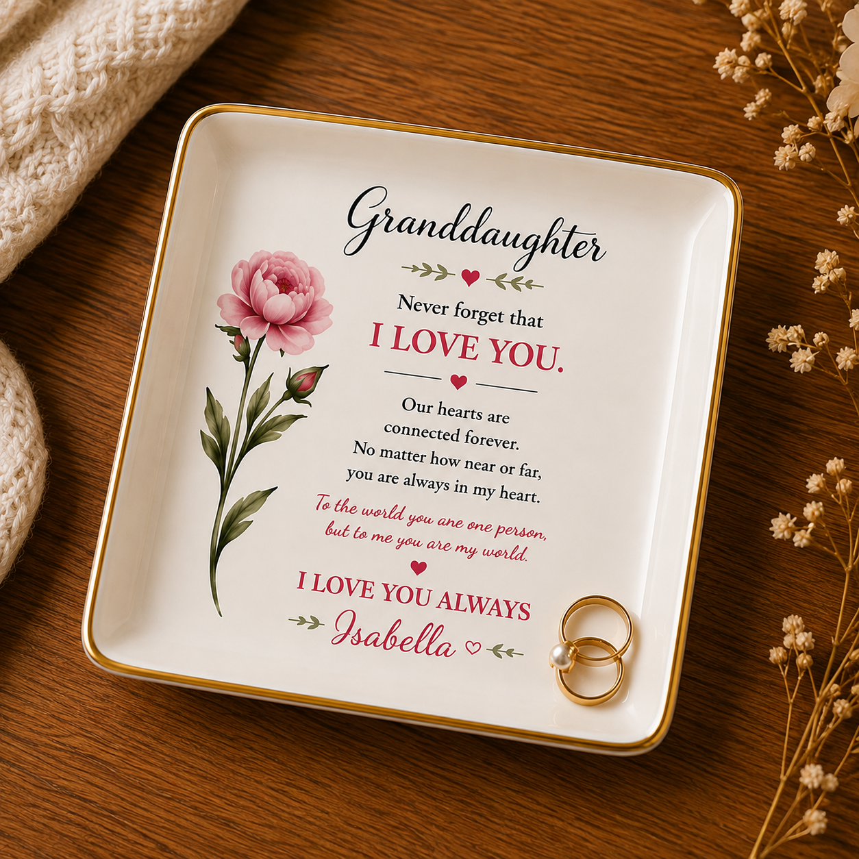 Granddaughter-Personalized Jewelry Dish