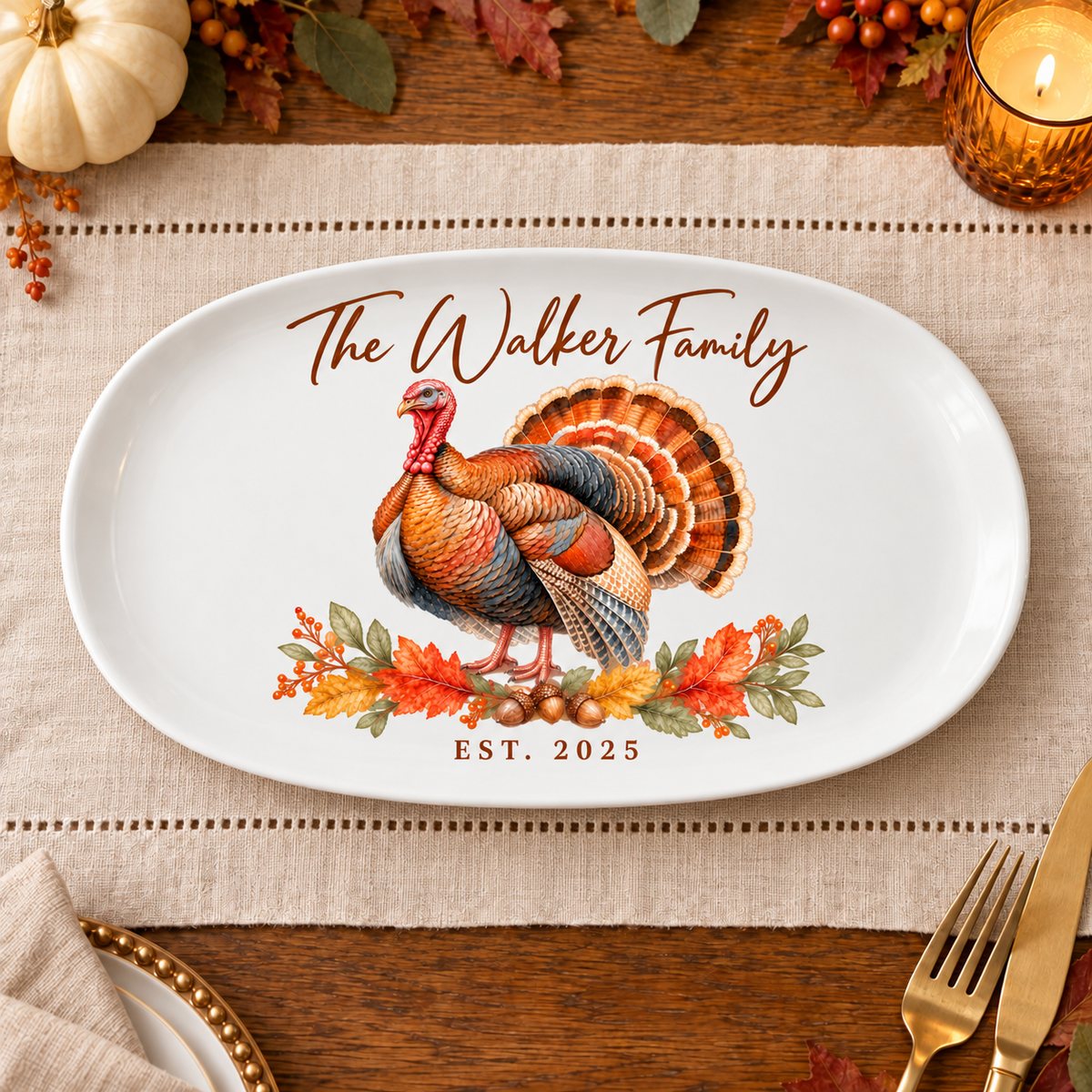 Personalized Turkey Platter