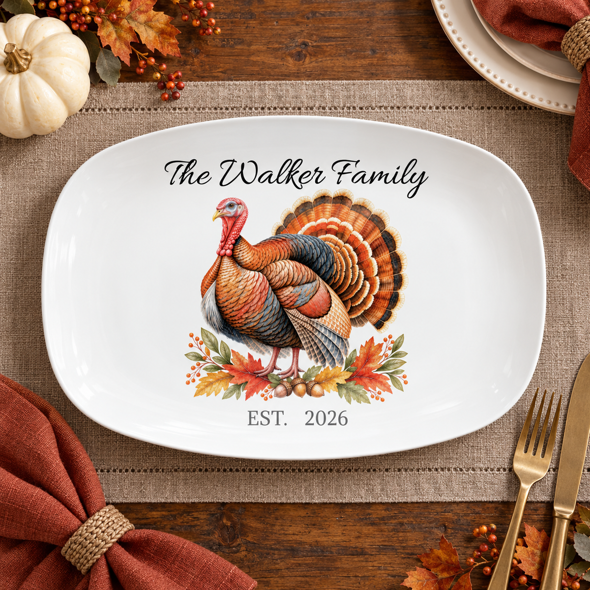 Personalized Turkey Platter