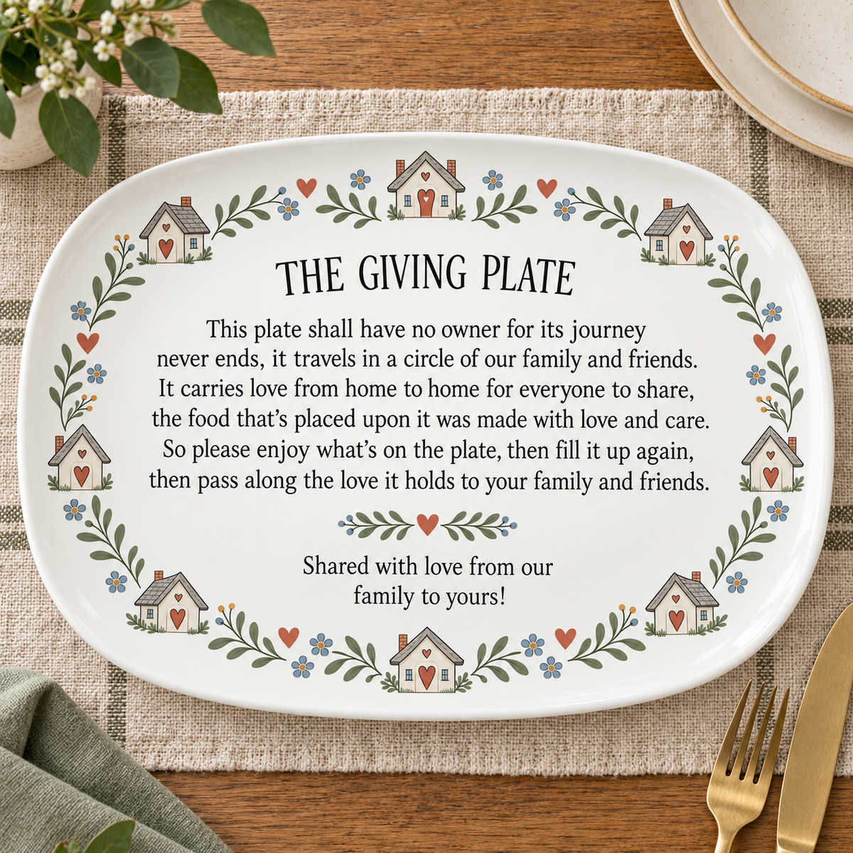 The Giving Plate - Family Tradition Serving Platter