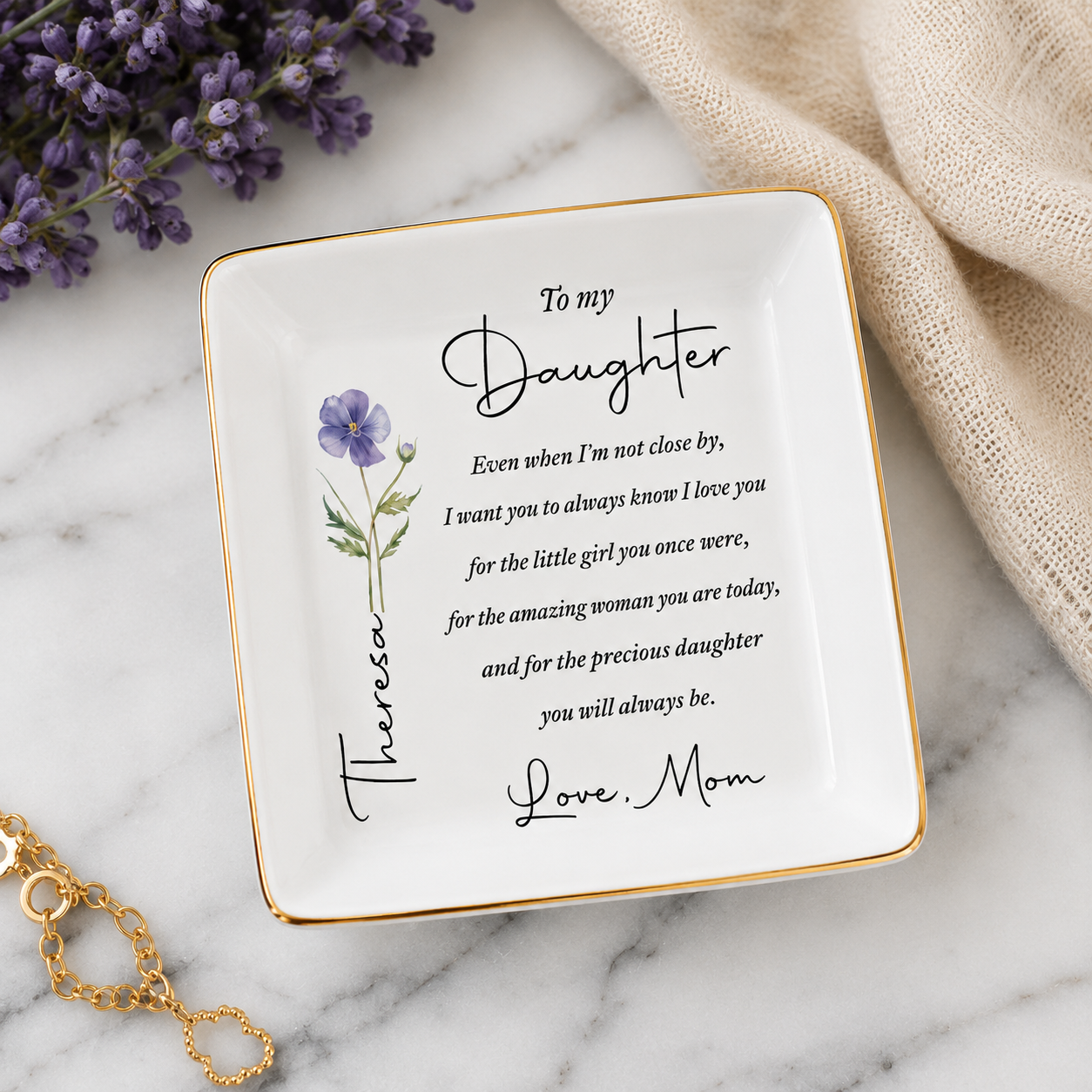 Daughter-Personalized Jewelry Dish